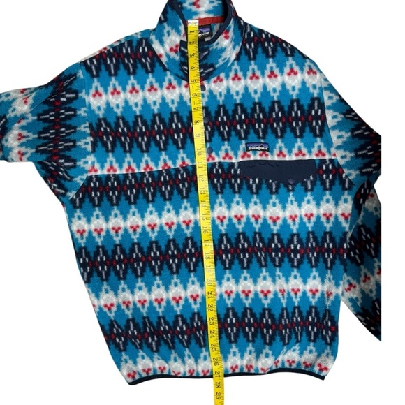 Patagonia Synchilla Fleece Snap-T Pullover Forest Carpet Deep Sea Blue Small - Picture 12 of 15